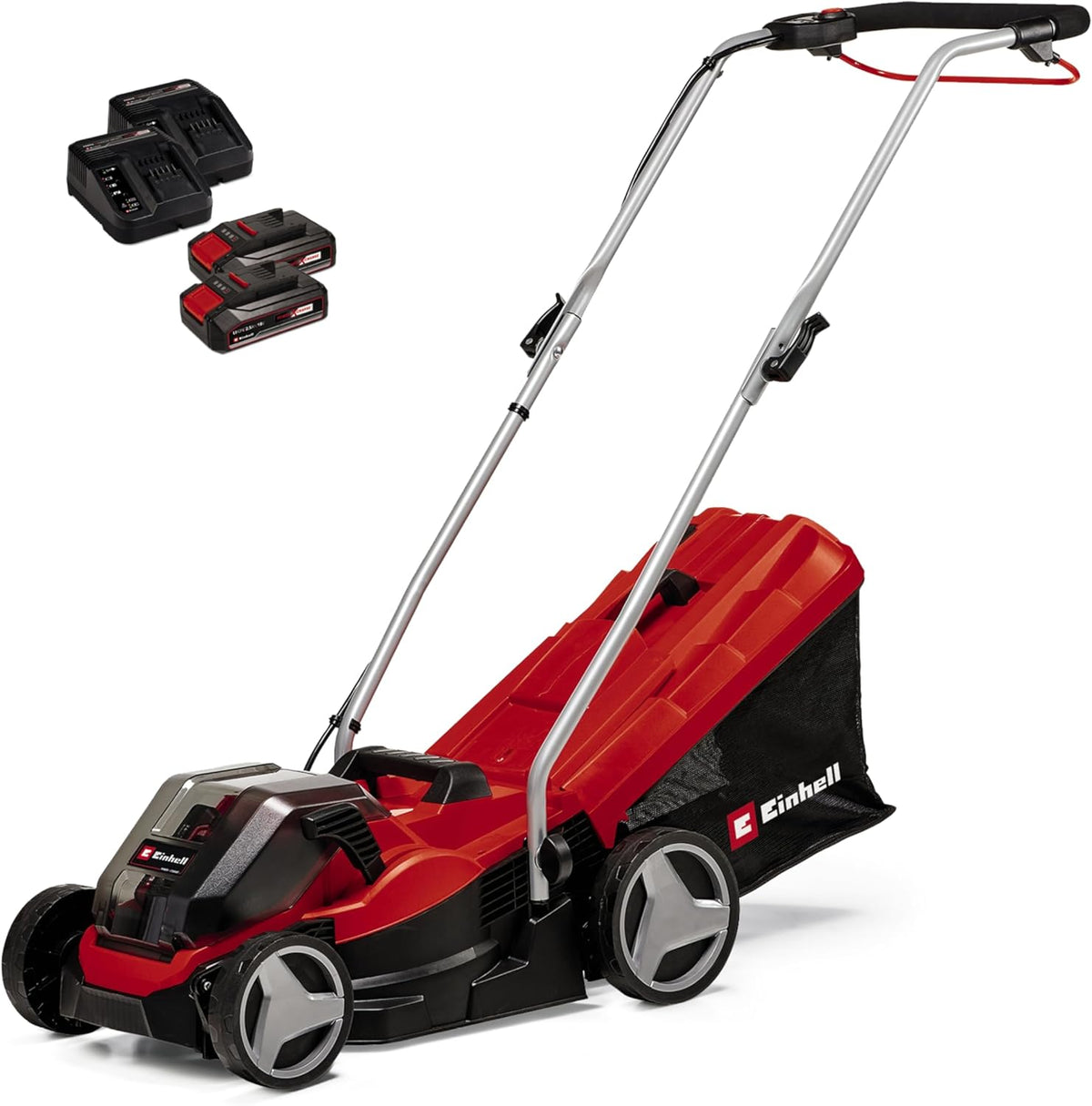 Einhell GE-CM 36-33 Li Kit Tondeuse sans fil Power X-Change 36V - Coupe 33cm avec 2 batteries 2,5Ah et 2 chargeurs