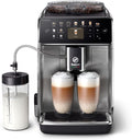 Saeco GranAroma SM6585/00 Machine à café grains espresso - 16 boissons et écran couleur intuitif - Broyeur céramique acier inoxydable gris