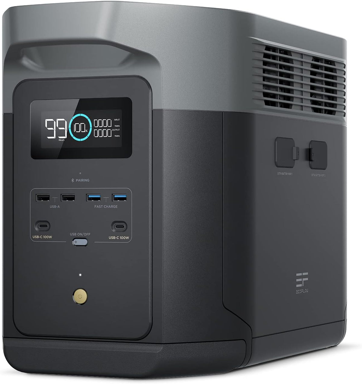 EcoFlow DELTA 2 Max Station électrique portable 2048Wh - Générateur solaire batterie LFP 3000 cycles - Sortie 3100W pour camping maison et voyages