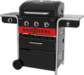 Char-Broil Gas2Coal 2.0 3B Barbecue hybride gaz charbon - Grill extérieur 3 brûleurs avec brûleur latéral - Surface cuisson 62 x 43 cm