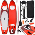 vidaXL Paddle gonflable - Stand Up Paddle PVC rouge 360 x 81 x 10 cm - Charge maximale 120 kg pour adulte - Ensemble avec kit de réparation