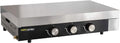 Cook'in Garden Finesta Plancha gaz 3 brûleurs - Plaque fonte émaillée 7050 W avec capot protection - Plancha extérieure récupérateur graisse amovible