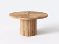 Table de jardin- bois- 155x155x75 cm- bois naturel- design solaire