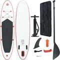 Paddle gonflable adulte - Stand Up Paddle rouge et blanc pour paddleboard et surf - Poids 2 kg - Ensemble gonflable compact pour loisirs nautiques