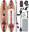 ZLX 320 cm Planche Paddle Gonflable SUP Premium - Stand Up Paddle PVC avec pont antidérapant - Pagaie réglable laisse et sac pour adultes et enfants