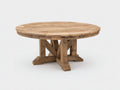 Table de jardin- bois- 150x150x76 cm- bois vieilli- rustique authentique