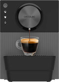 Cecotec Cremmaet Cube - Machine expresso superautomatique compacte 1350 W - Noire réservoir 1,1 L pression 19 bar - Thermoblock pré infusion 5 moutures et écran tactile