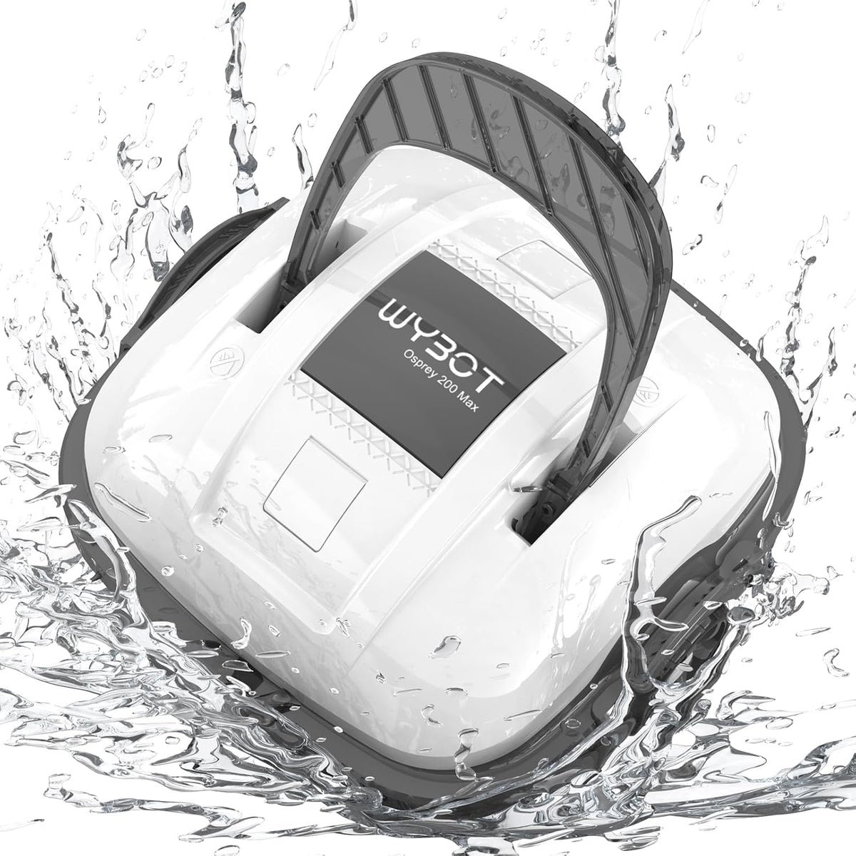 WYBOT Osprey 200 MAX Robot piscine sans fil - Aspirateur piscine double moteur rechargeable - Nettoyage automatique piscine hors sol jusqu'à 80 m² avec parking automatique