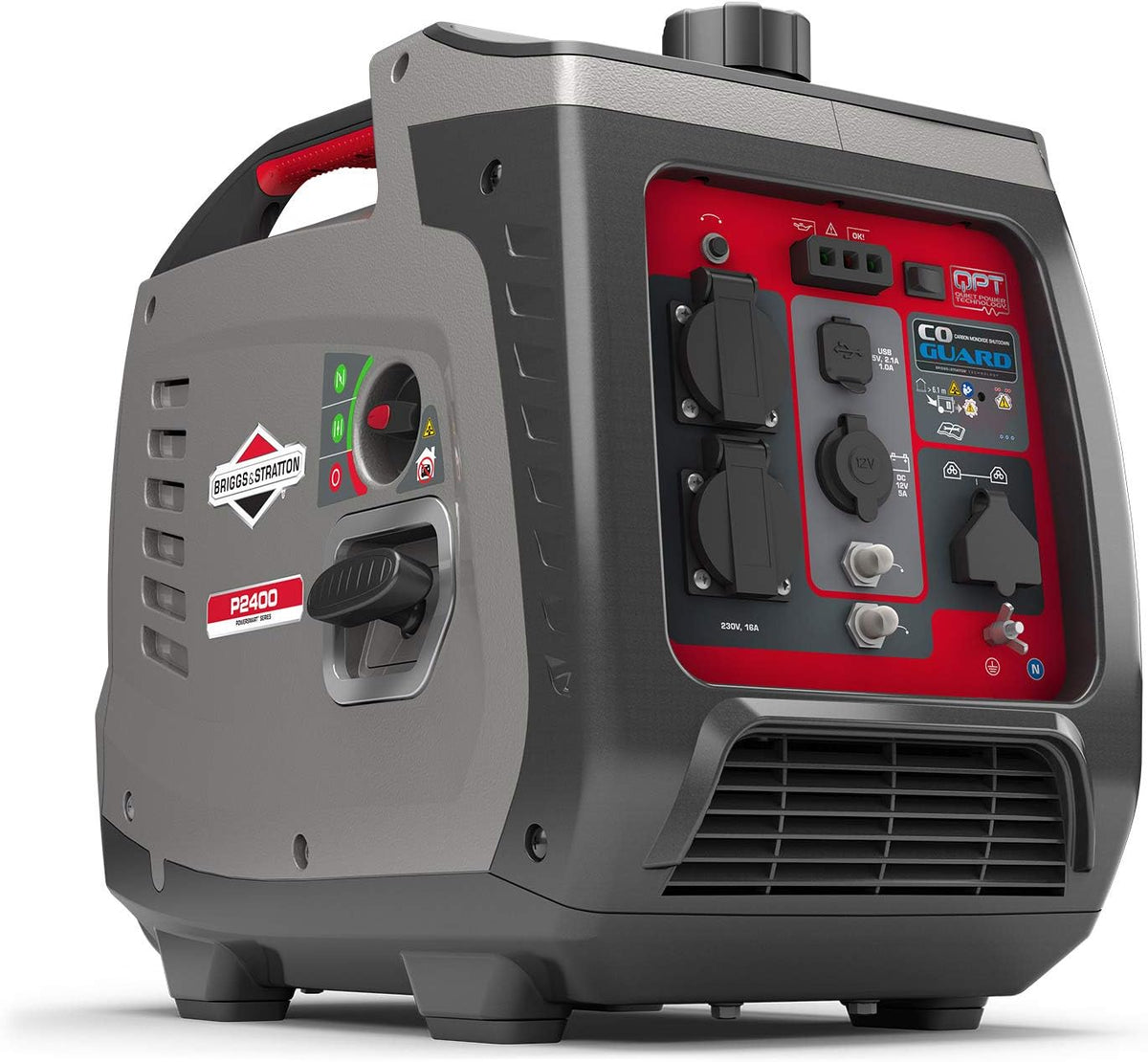 Briggs and Stratton PowerSmart P2400 Groupe électrogène inverter portable essence - Générateur silencieux 2400W - Alimentation propre 1800W pour extérieur