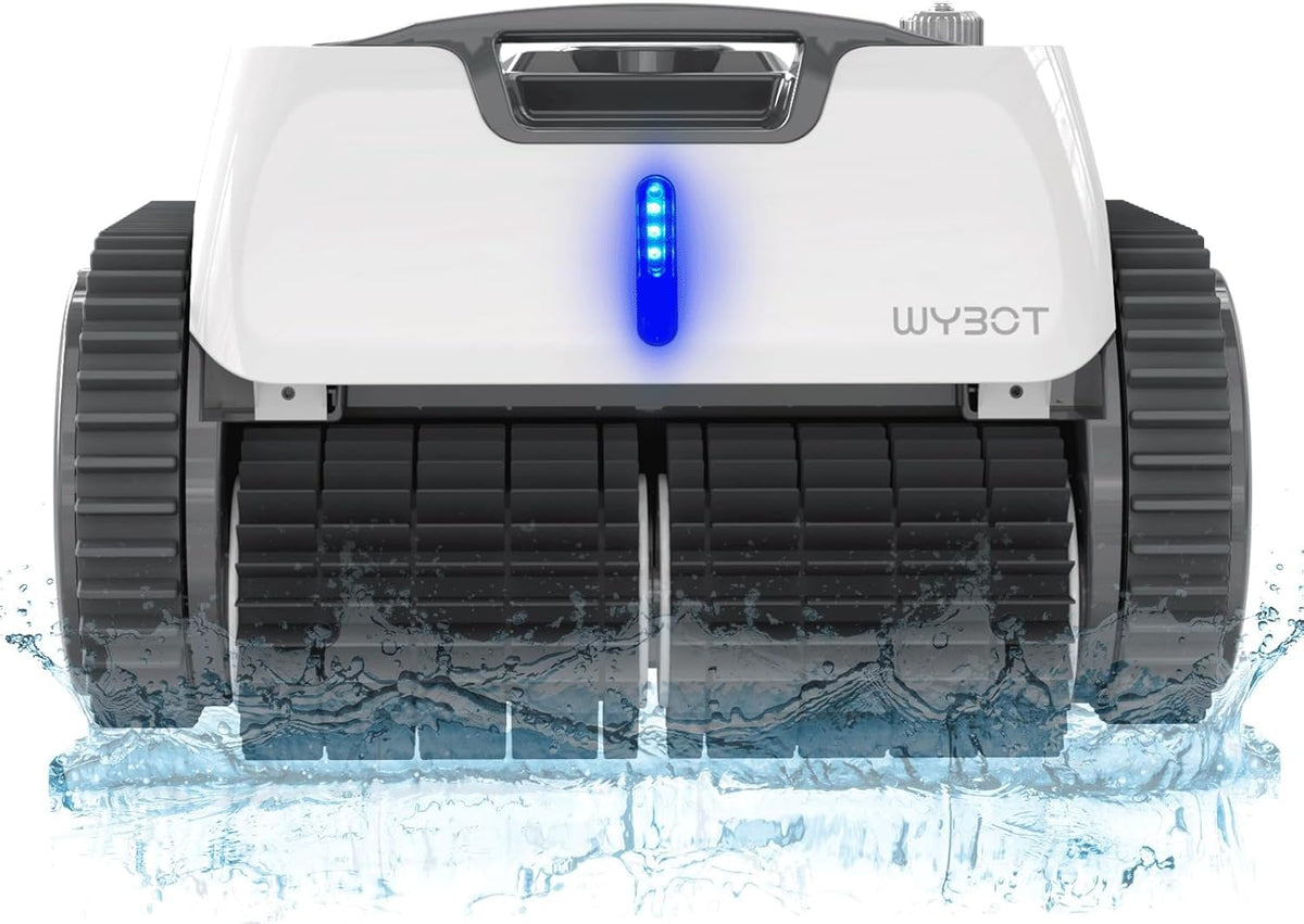 WYBOT WY100 Robot piscine sans fil - Aspirateur automatique fond ligne d'eau et murs - Nettoyage piscine hors sol et enterrée jusqu'à 120 m² avec charge rapide