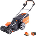 Yard Force LM G37A - Tondeuse rotative sans fil 40 V largeur 37 cm - Orange poids 16 kg - Batterie lithium ion et chargeur rapide inclus