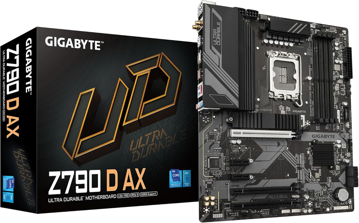 GIGABYTE Z790 D AX Carte mère gaming Intel Z790 - Support Intel Core 12e 13e 14e génération - DDR5 7600MHz WiFi 6E LAN 2.5GbE