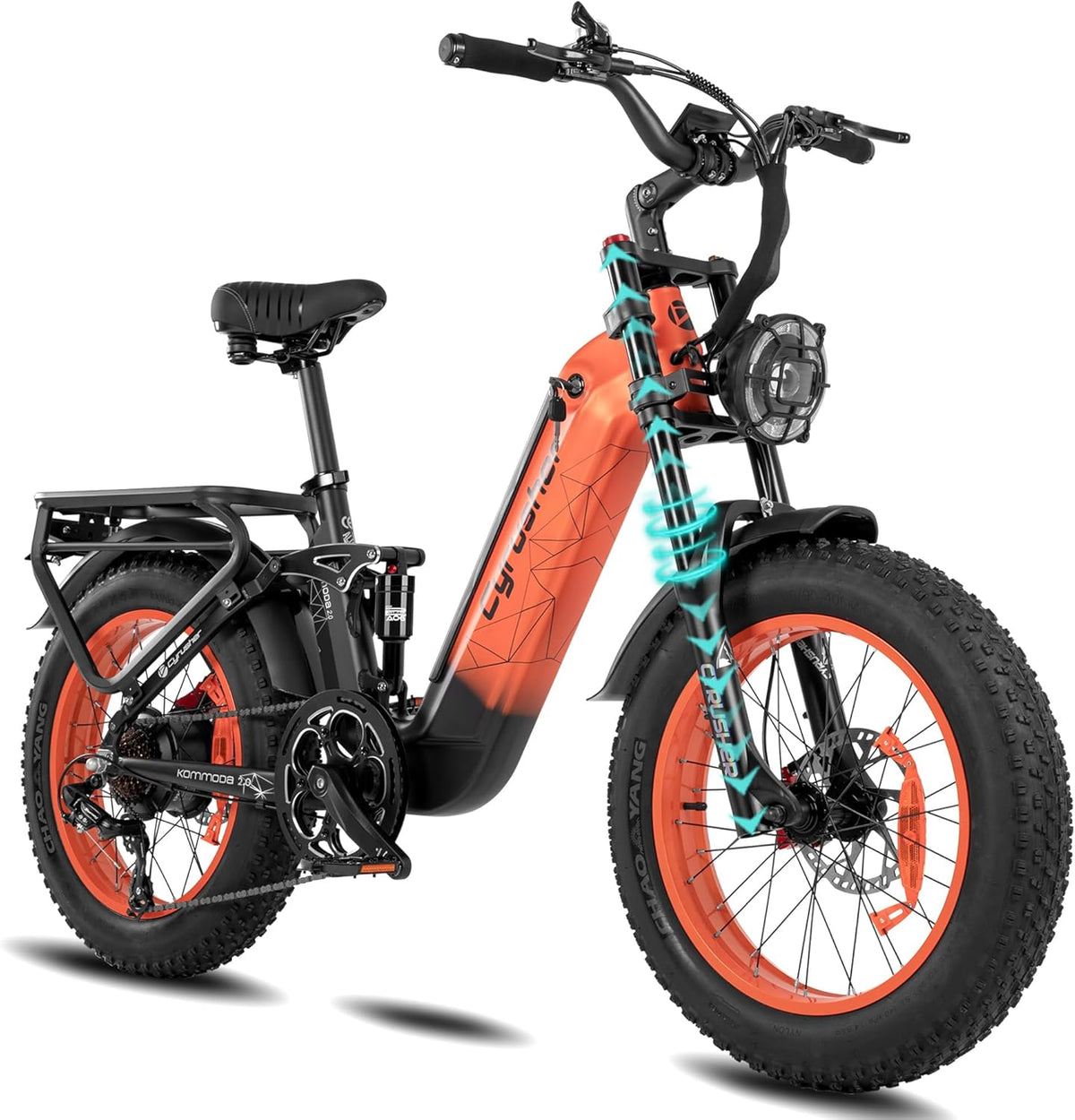 Kommoda3.0 Vélo électrique aluminium 20 pouces - Ebike adulte et jeunesse moteur 250W batterie 48V 20Ah - Suspension air freins disque doubles Shimano 7 vitesses