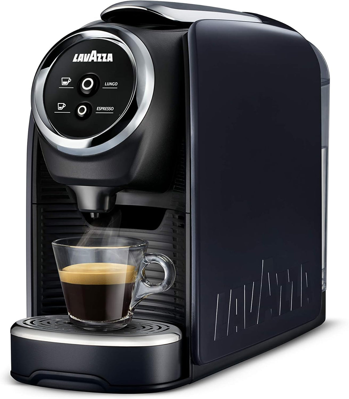 Lavazza Classy Mini Machine à café capsules espresso - Cafetière compacte programmable en acier inoxydable - Modèle bleu pour maison et bureau