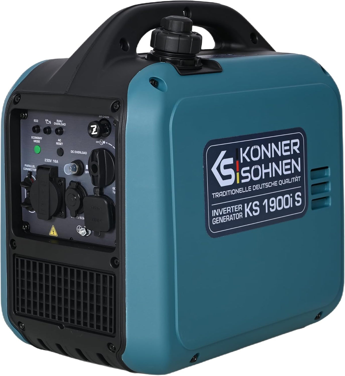 K&S Könner&Söhnen KS 1900i S Générateur inverter essence 2KW - Groupe électrogène silencieux avec sorties USB et alimentation secours