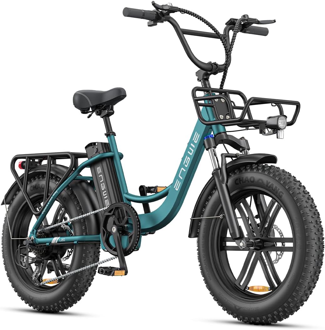 ENGWE L20 - Vélo électrique adulte 20 pouces cadre aluminium - Bleu moteur 250 W 7 vitesses jusqu'à 25 km par heure - Batterie 48 V 13 Ah et autonomie jusqu'à 120 km