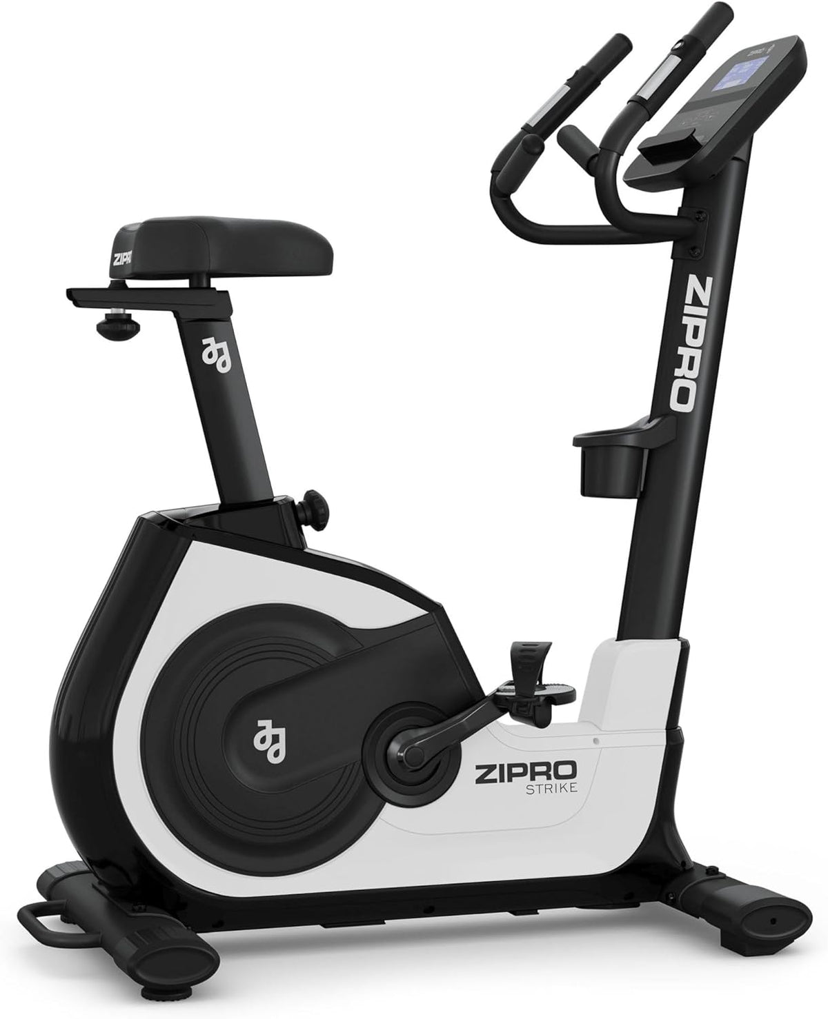 Zipro Strike Vélo d'appartement ergomètre magnétique - Vélo fitness intérieur blanc avec résistance magnétique - Entraînement maison et salle de sport charge maximale 150 kg