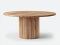 Table de jardin- bois- 160x160x75 cm- bois naturel- minimaliste chaleureux