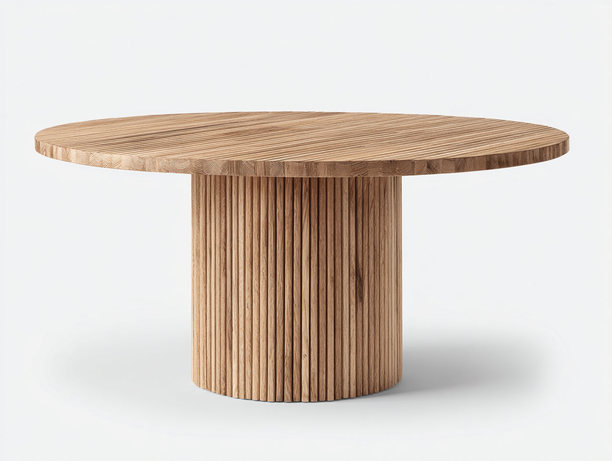 Table de jardin- bois- 160x160x75 cm- bois naturel- minimaliste chaleureux