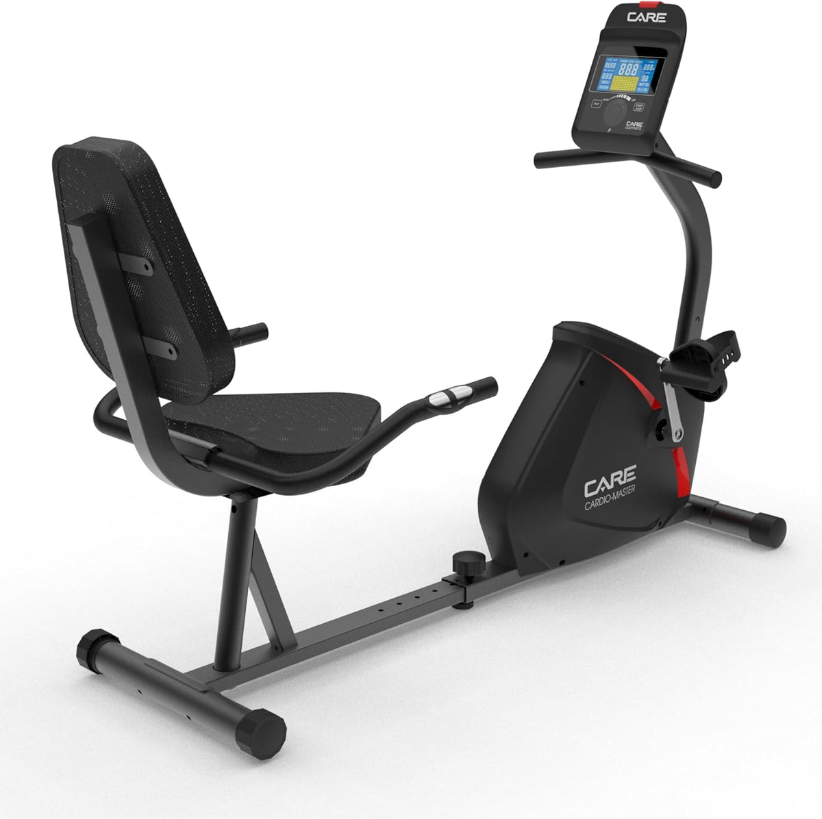 CARE FITNESS Cardio Master - Vélo d'appartement connecté résistance magnétique - Noir 128 x 55 x 98 cm charge maximale 110 kg - 21 programmes et pédales sanglées