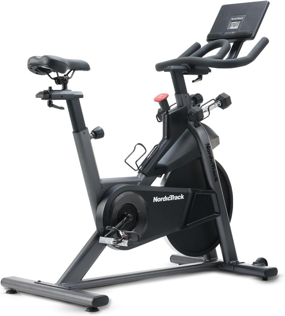 NordicTrack T Series 9 - Vélo d'appartement résistance magnétique - Noir métal 118,9 x 57,4 x 125,5 cm - Charge maximale 114 kg pour entraînement intérieur