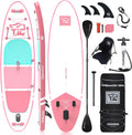 Defender Planche Stand Up Paddle Gonflable SUP - Paddle board PVC avec accessoires complets - Planche rose pour yoga paddle et activités nautiques tous niveaux
