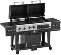 PIT BOSS Memphis Ultimate 2.0 - Barbecue hybride au charbon et fumoir électrique - Noir 188 x 65 x 125 cm - Allumage électrique par batterie