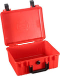 Mallette de transport rigide - Boîte étanche rouge 28 x 24 x 13 cm - Plastique avec mousse intérieure et compartiment unique - Rangement portable verrouillable pour équipement
