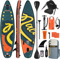 Paddle Gonflable 10'6 avec Conversion Kayak - Planche Stand Up Paddle PVC orange adulte - Kit complet SUP tous niveaux charge maximale 200 kg