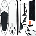AJJHUUKI Planche Stand Up Paddle Gonflable Set noir et blanc - Paddle board gonflable loisirs nautiques