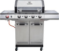 Char-Broil Advantage PRO S 4 Barbecue à gaz 4 brûleurs - Technologie TRU Infrared et brûleur Sear 900 °C - Grill extérieur acier inoxydable avec couvercle thermomètre