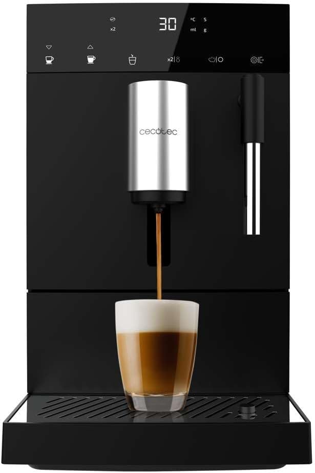 Cecotec Cremmaet Compact Cafetière espresso automatique - Broyeur à grains intégré - Système Thermoblock 1350 W et pression 19 bar