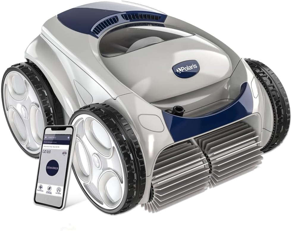 POLARIS Alpha IQ W 675 - Robot piscine connecté pour nettoyage automatique - Bleu et argent avec batterie rechargeable - Contrôle par application et connexion Wi Fi
