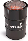 Barbecook Edson Barbecue à charbon acier noir - Grille extérieure ronde avec dimensions 60 x 60 x 90 cm - Barbecue brillant pour jardin et terrasse