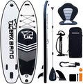 Stand Up Paddle gonflable - Planche SUP PVC noir 320 x 80 x 15 cm - Charge maximale 250 kg pour adulte - Construction Drop Stitch et accessoires premium