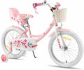 JOYSTAR Licorne Vélo Enfant Fille rose - Vélo junior 12 14 16 18 pouces avec panier siège poupée roues stabilisatrices