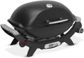 Weber Q2100N - Barbecue à gaz compact avec 1 brûleur - Noir 76 x 50 x 42 cm surface de cuisson 53 x 39 cm - Grilles en fonte émaillée et couvercle aluminium