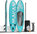 Stand Up Paddle 320 cm - Planche SUP gonflable turquoise avec noyau Drop Stitch - Charge maximale 120 kg pour adulte - Kit complet avec 3 ailerons et sac