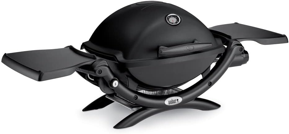Weber Q1200 Barbecue à gaz portable noir - Grill compact pour cuisine extérieure - Barbecue gaz facile à monter avec finition polie