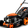 FUXTEC FX-RM4646 Tondeuse thermique autotractée essence - Coupe 46cm avec traction arrière et fonction mulching - Bac 50L