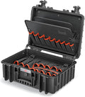 Knipex Robust23 00 21 35 LE Mallette à outils vide - Boîte de rangement professionnelle 49 compartiments - Polypropylène noir étanche