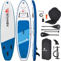 Abahub Planche Stand Up Paddle Gonflable SUP 320 x 78 x 15 cm - Kit paddle bleu avec pagaie aluminium réglable et siège kayak - Charge 150 kg