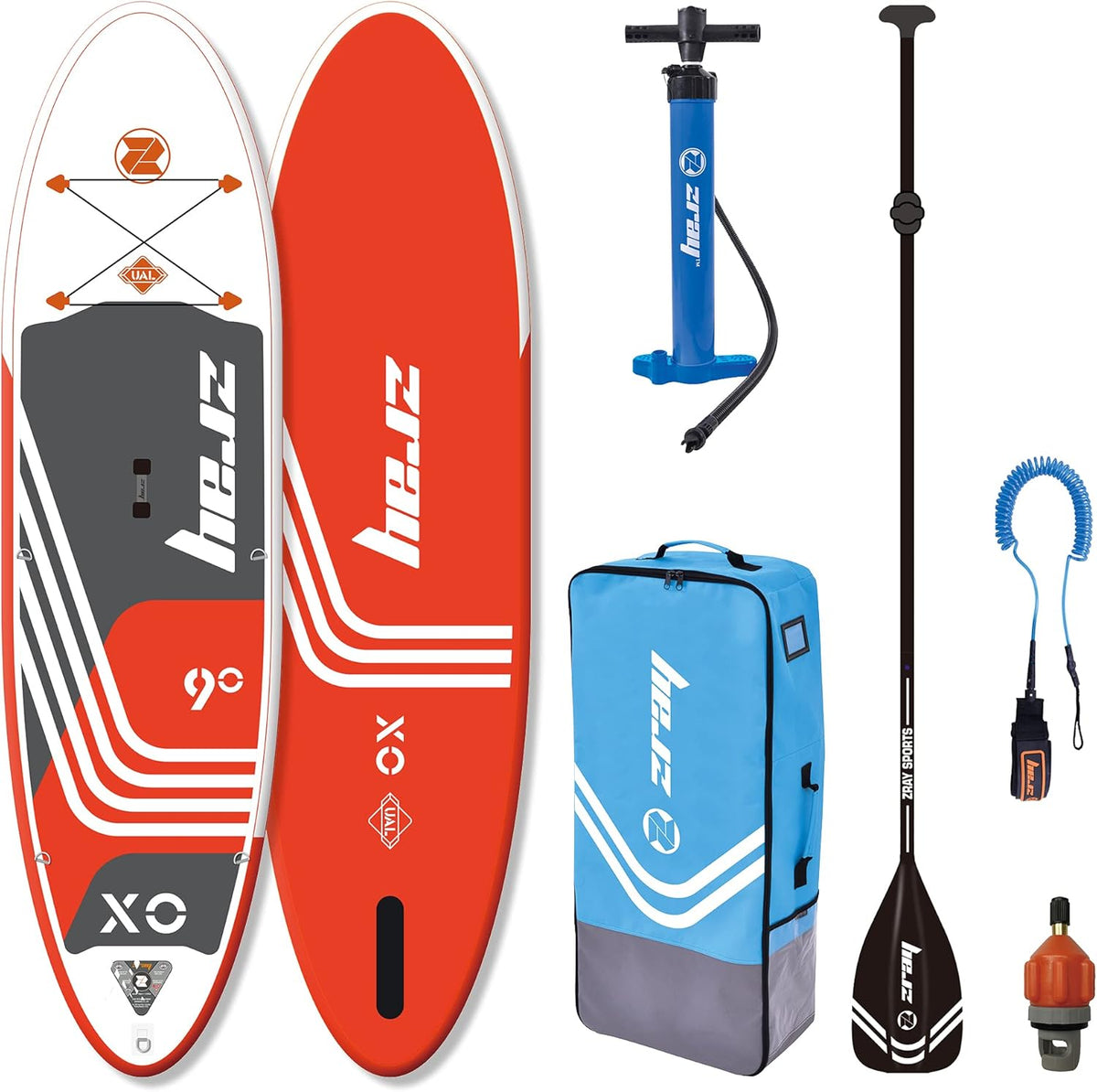 Zray X-Rider Young 9 SUP Gonflable Stand Up Paddle - Planche Dropstitch 275 x 71 x 13 cm avec leash pagaie pompe sac transport - Option siège kayak charge 100 kg
