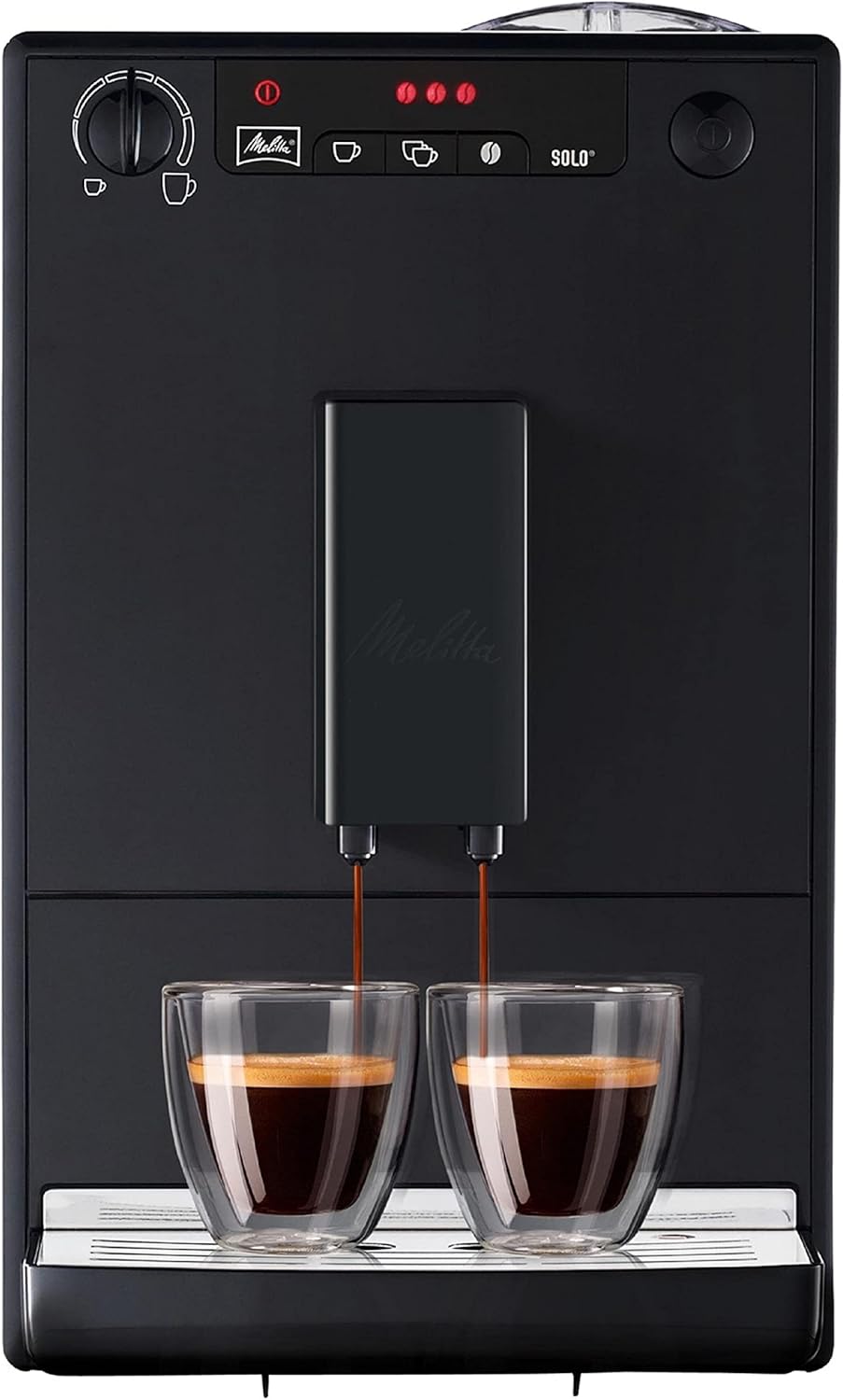 Melitta Caffeo Solo E950 222 - Machine expresso automatique à grains noire - Réservoir 1,2 L avec broyeur intégré - Chauffe tasse et préparation de café automatique