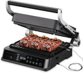 AMAZHEF Grill électrique multifonction 6 en 1 - Barbecue panini gaufrier avec plaques amovibles antiadhésives - Puissance 2000 W avec double thermostat et capteur température