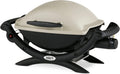 Weber Q1000 - Barbecue nomade à gaz surface 43 x 32 cm - Titane 68,6 x 52,1 x 59,7 cm - 1 brûleur et grille en fonte émaillée