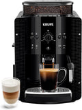 Krups Essential YY8125FD - Machine expresso automatique avec broyeur intégré - Noire 29,4 x 39 x 49,4 cm pour 2 tasses - Nettoyage automatique buse vapeur et chauffe tasse