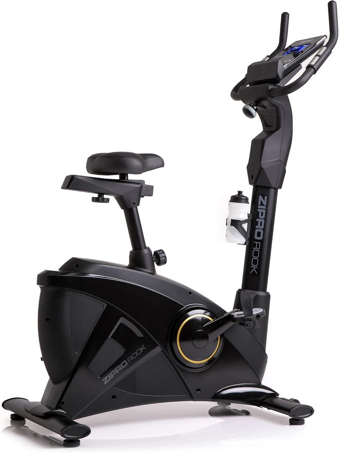 ZIPRO iConsole Rook - Vélo d'appartement ergomètre magnétique - Noir et or 123 x 58 x 154 cm charge maximale 150 kg - Entraînement fitness à domicile