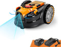 Lawnmaster OcuMow - Robot tondeuse sans câble périphérique - Noir orange argent pour gazon jusqu'à 150 m2 - Évitement obstacles fonctionnement automatique et faible bruit