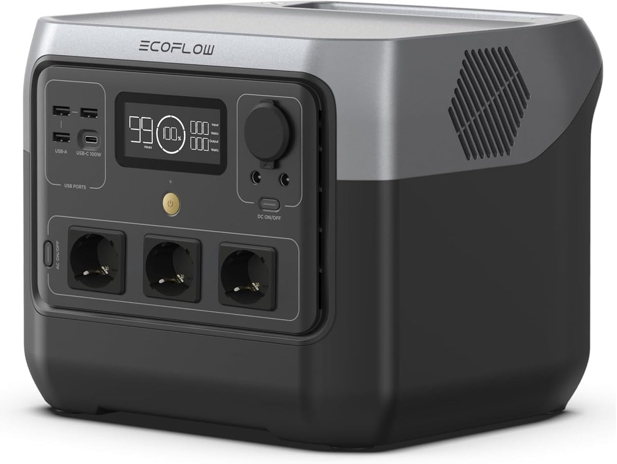 EcoFlow RIVER 2 Pro Station électrique portable 768Wh - Générateur solaire batterie LiFePO4 charge rapide - 3 prises CA 800W pour camping et maison
